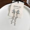 Unique Temperament Blue Butterfly Fringe Long Earrings Light Luxury Niche Studs Senior Sense Earrings Female