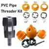 PVC PPR Pipe Threader Kit With 1/2In 3/4 In 1Inch Dies Pipe Threader Pipe Round Die For PVC Plastic Pipes Tools Accessories