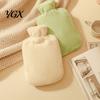 Hot Water Bottle with Washable Cover PVC Plush Cover, 1000/2000ML Leakproof Bag, Stomach Warmer Bag Cold Compress Pouch for Shoulder, Back,