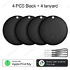 1-4Pack Smart Tag Mini GPS Locator Works with Google IOS Find My Bluetooth Anti‑Lost Wallet Finder for Keys Tracking Device