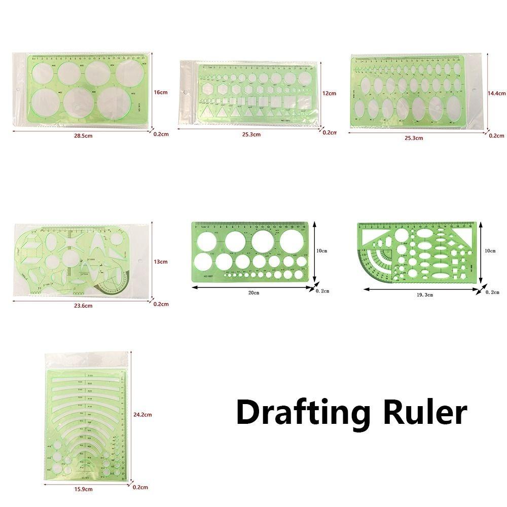 Geometric Template Circle Stencil Technical Drawing Oval Ruler Ruler Drafting Supply