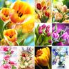 5D DIY Diamond Painting Pretty Flower Art Diamond Embroidery Cross Stitch Kit Full Rhinestone Mosaic Home Decor
