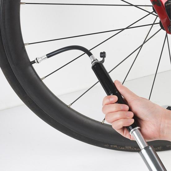 Mini Bike Pump with Needle Mount 160PSI High Pressure Heavy Duty MTB Road Mountain Bicycle Tire Inflator Portable Air Pump