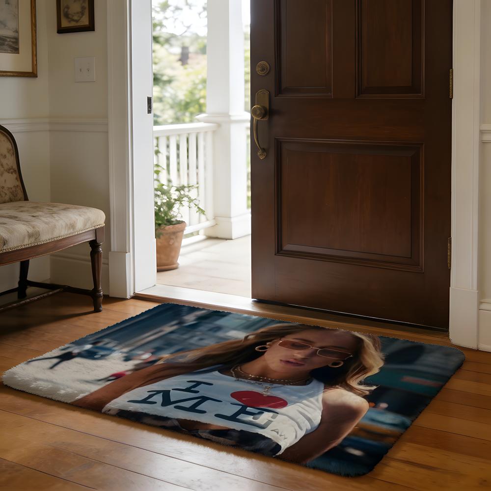 Floor Mat Soft Flannel Rug Non Slip Absorbent Mat for Bathroom Bedroom Home Decor Hot Singer T Taylor Fun S Swift