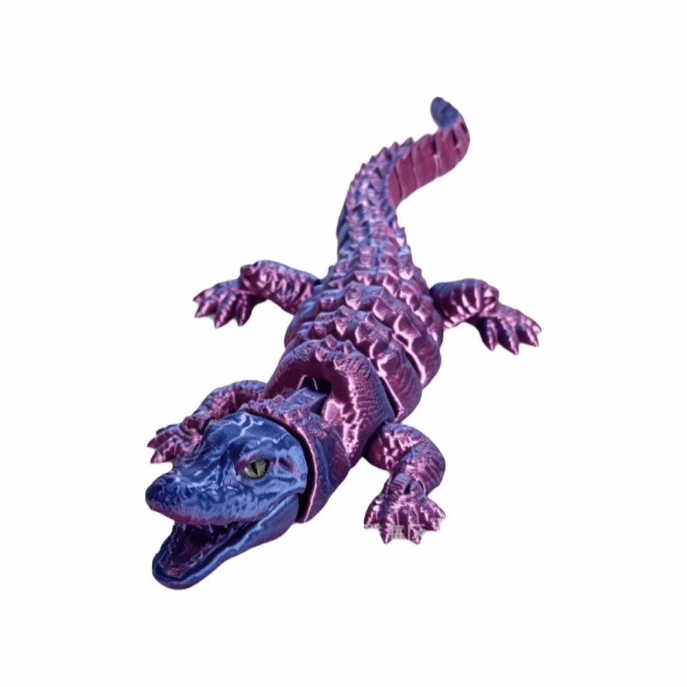 Moveable 3D Printed Simulation Crocodile Model Creative Crocodile Figure Model Home Decoration
