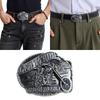Engraved Skull Pattern Belt Buckle Motorcycle Theme Metal Buckle Belt Accessory For Casual Outfit And Riding Adventure