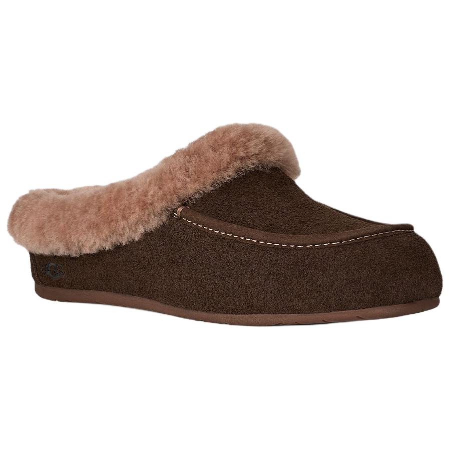 UGG Ansley Модные слипоны Резиновая подошва Износостойкие Закрытый носок Тапочки Женские тапочки Коричневый 1171391-DDC