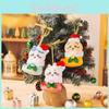 Soft Plush Cute Christmas Bear Keychain Cartoon Doll Adorable Hanging Ornament