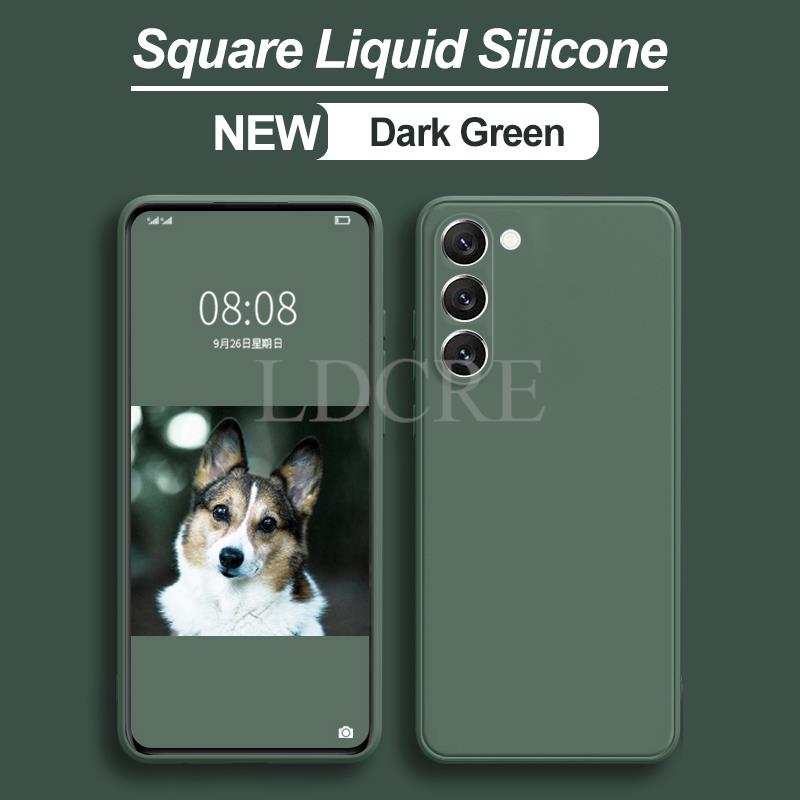 For Samsung Galaxy S24 Case Liquid Silicone Coque Samsung S24 FE S23 FE S22 Plus Ultra S21 S23 Cover TPU Fundas Protective Case