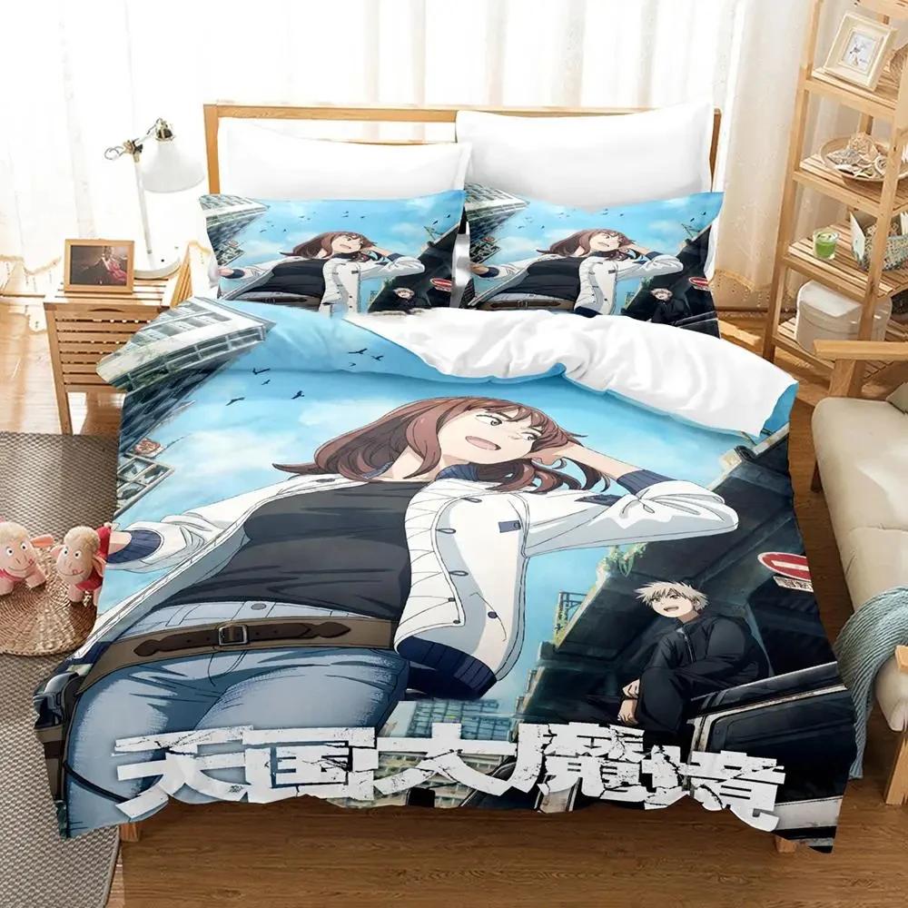 Anime Heavenly Delusion Bedding Set Duvet Cover Bed Set Quilt Cover Pillowcase Comforter King Queen Size Boys Adult Bedding Set