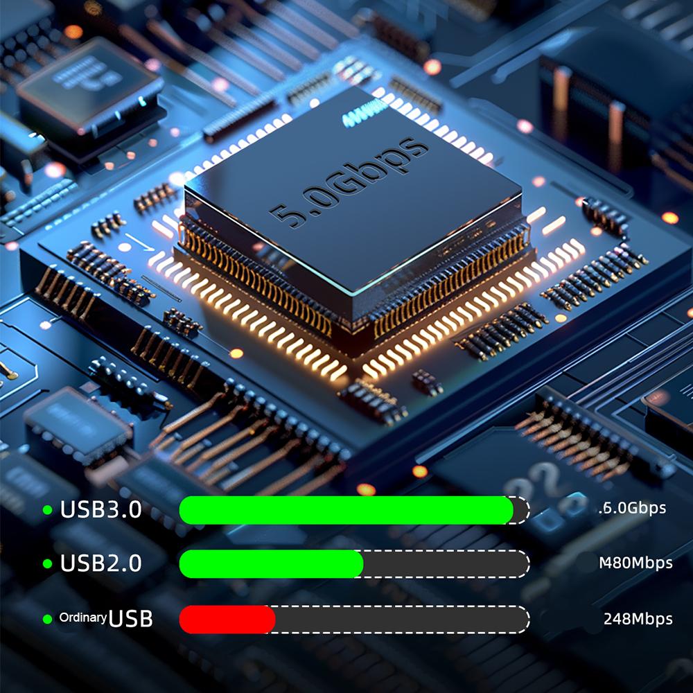 4 в 1 USB 3.0 концентратор 4 порта/7 портов мульти-разветвитель адаптер USB док-станция высокоскоростная для портативных ПК