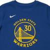 Nike Футболка детская Warriors Team Curry Basketball Jersey однотонная с принтом спортивная с коротким рукавом American Vintage Kids tops синяя 3Z2B311F1-WARSC