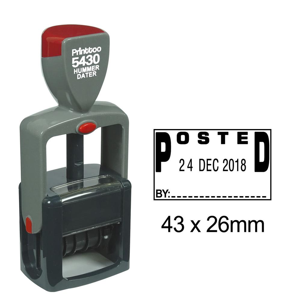 Printtoo Heavy Duty Dater Stamp With Paid By Text Office Stationery Self Inking Date Rubber