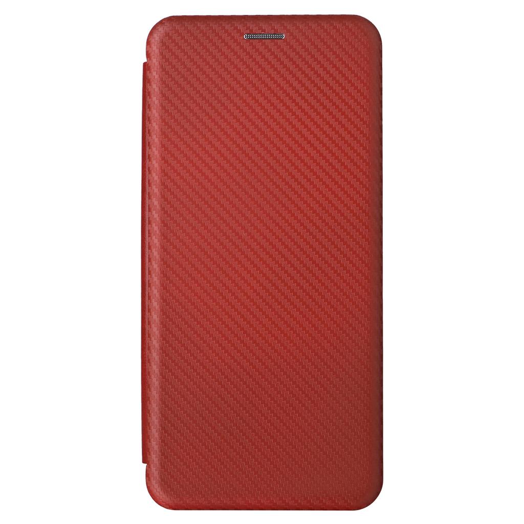 For vivo X80 Pro 5G Carbon Fiber Texture PU Leather Stand Case Magnetic Auto-absorbed Folio Flip Phone Cover with Card Holder