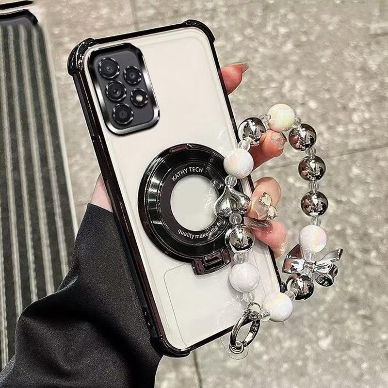 Противоударный браслет Магнитный держатель для телефона Magsafe Чехол для Xiaomi Redmi 15C Note 15 14 Pro Plus 14C POCO C85 4G 5G Чехол-подставка