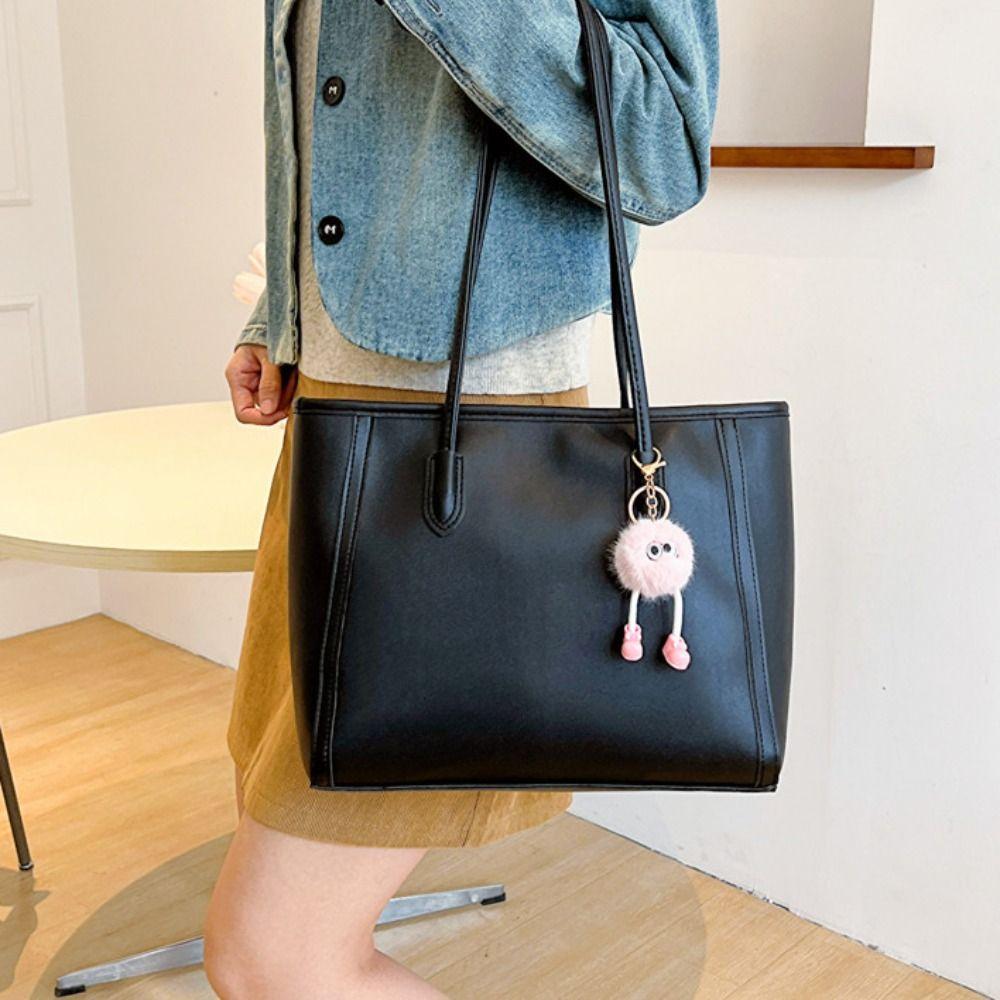 Korean Style Pu Tote Bag Handbag Shoulder Bag Portable Underarm Bag Girls