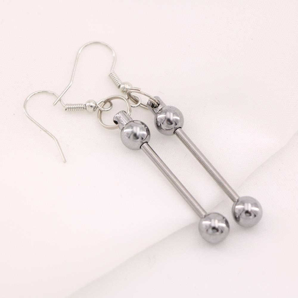 Длинные серьги-пусеты с бусинами, эстетичные серьги-подвески, модные серьги-конструкторы DIY, для вечеринки