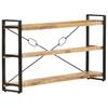 3 Shelf Bookshelf 140 x 30 x 80 cm Solid Mango Wood