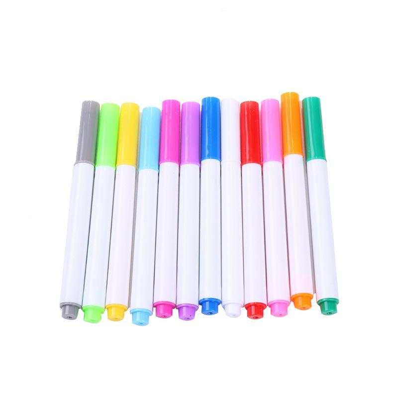 Erasable Watercolor Chalk Pencils & Paintbrush Set - 12 Colors for Kids