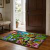 Color Butterfly Floor Mat Soft Flannel Absorbent Mat Non-Slip Rug Home Bedroom Bathroom