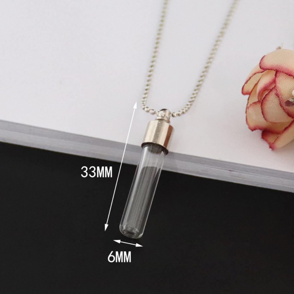 Ожерелье с заполняемым флаконом и цепочкой из шариков, ожерелье с подвеской в виде бутылки, новые ожерелья из стеклянных бутылок