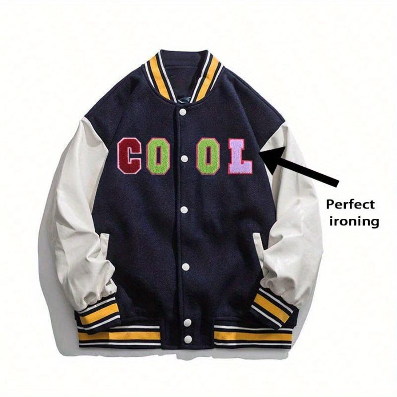 Fashion Colorful Letter Embroidered Patch, Heat Transfer Sew On Clothes Decorative Patch