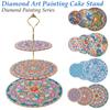 3-х уровневая акриловая мандала многофункциональная алмазная роспись кекс дисплей стенд эстетическая башня десерт для свадьбы дня рождения