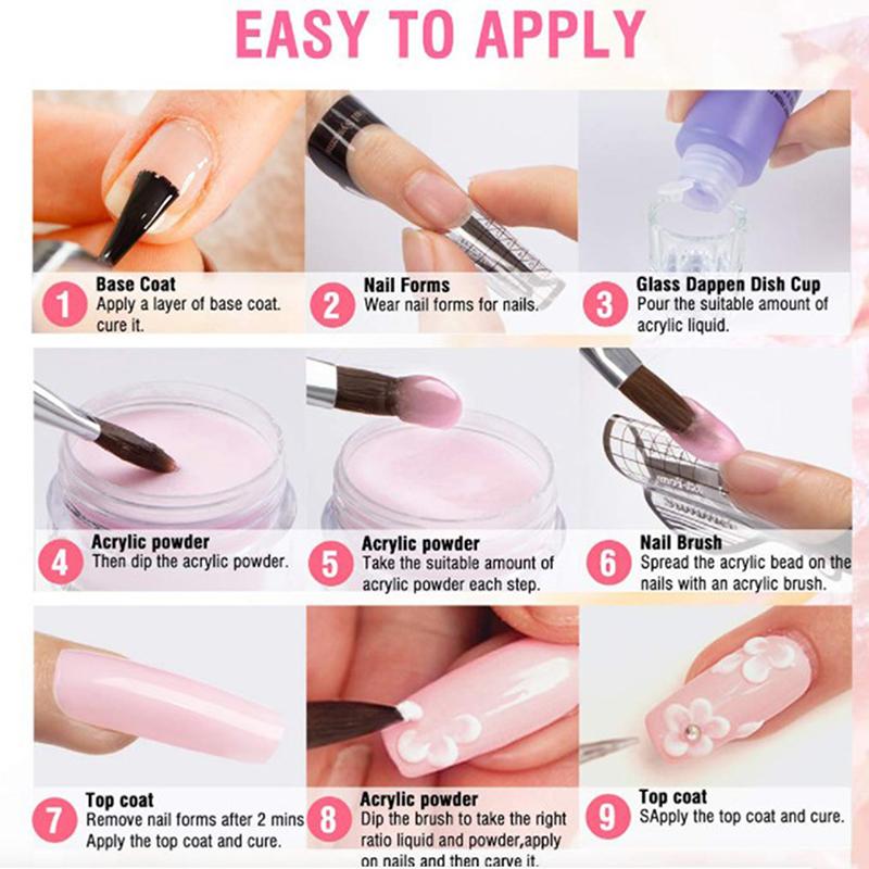 Акриловый жидкий мономер Кристаллический акриловый дизайн ногтей Наращивание ногтей Резьба Нежелтый