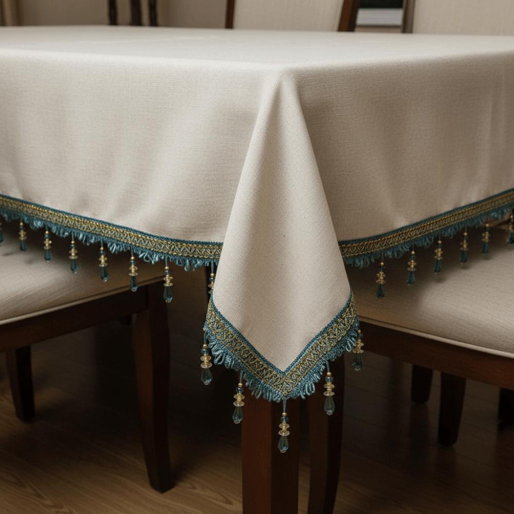 12M Droplet Shape Vintage Fringe Trim Crystal Hanging Beads Lace Trim Ribbon Window Treatment