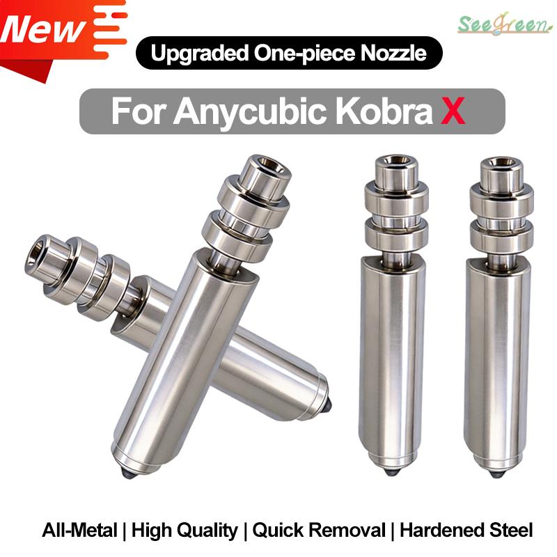 Upgraded Bimetallic Nozzles For Anycubic Kobra X Combo Quick Swap Hotend Nozzle Hardened Steel 0.2/0.4/0.6/0.8mm Kobra X Nozzle