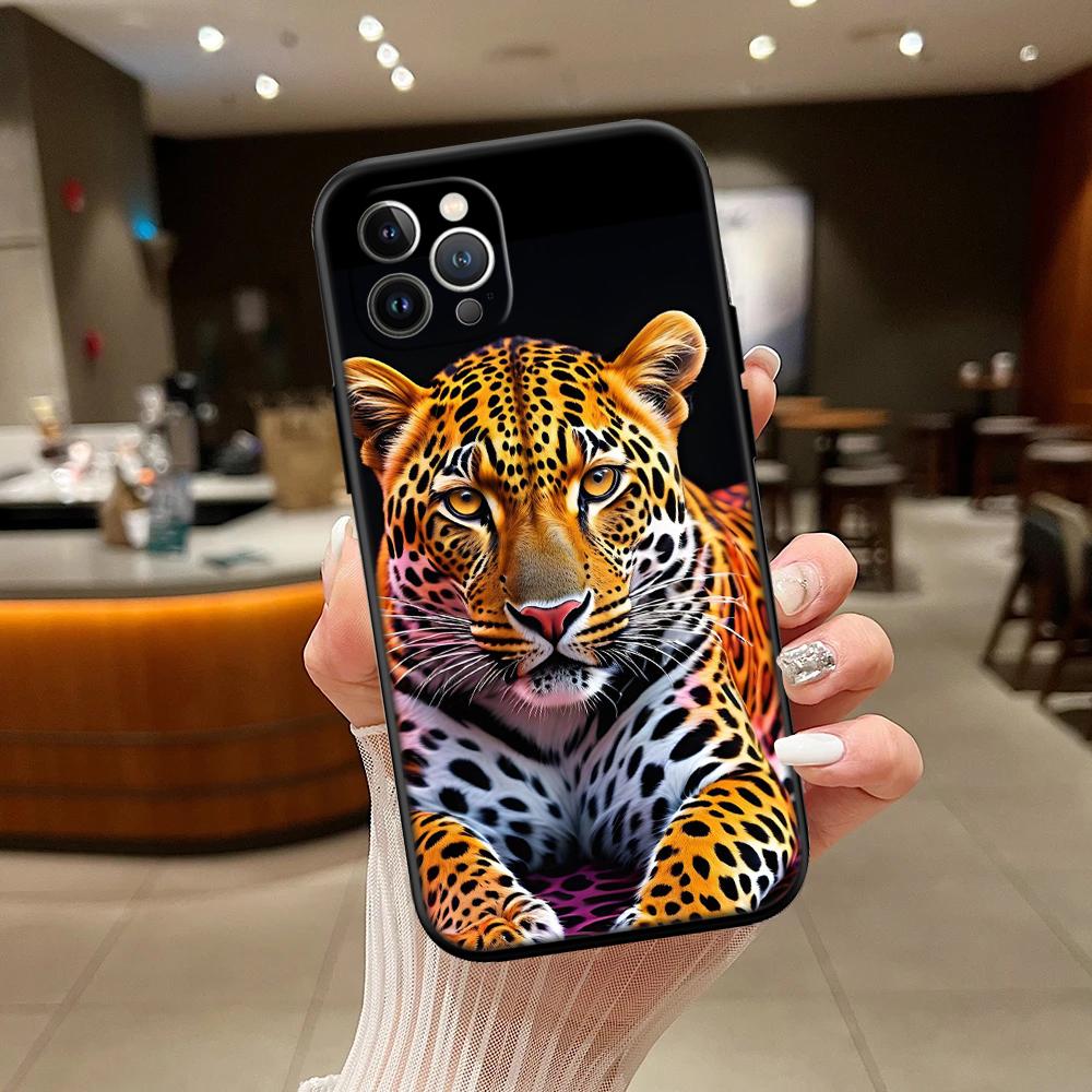 RA16 Leopard Phone Case for OPPO A40 A60 A80 A15 A16 A16K A12 A17 A17K A54 A54S A53 A53S A55 A56 A57 A98 F23