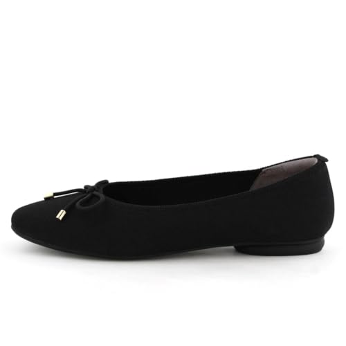 Himiko NICAL Ribbon Ballet Knit Pumps, 554101 Black, Size 245