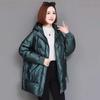 Autumn Winter Thicken Warm Long Parka Women Solid Color Loose Puffer Hooded Coat Jackets Outwear