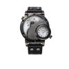 Top Brand Quartz Watch Compass Men's Watch Double Time Zone Men's Watch Large Dial Fashion Watch