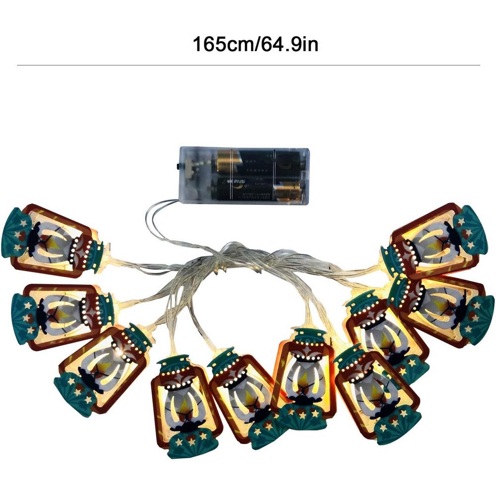 Ид Мубарак Светодиодная Гирлянда Для Помещений Луна Звездный Свет Рамадан Карим Украшение 2025 Исламские Мусульмане Ид аль-Фитр Праздничные Принадлежности