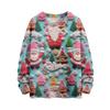 Women's Fashion Casual Long Sleeve Christmas Printed Round Neck Knitted Top