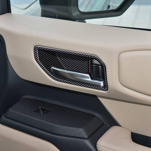 One set Carbon Fiber Texture ABS Door Cup Panel & Inner Handle Frame for Toyota Interior