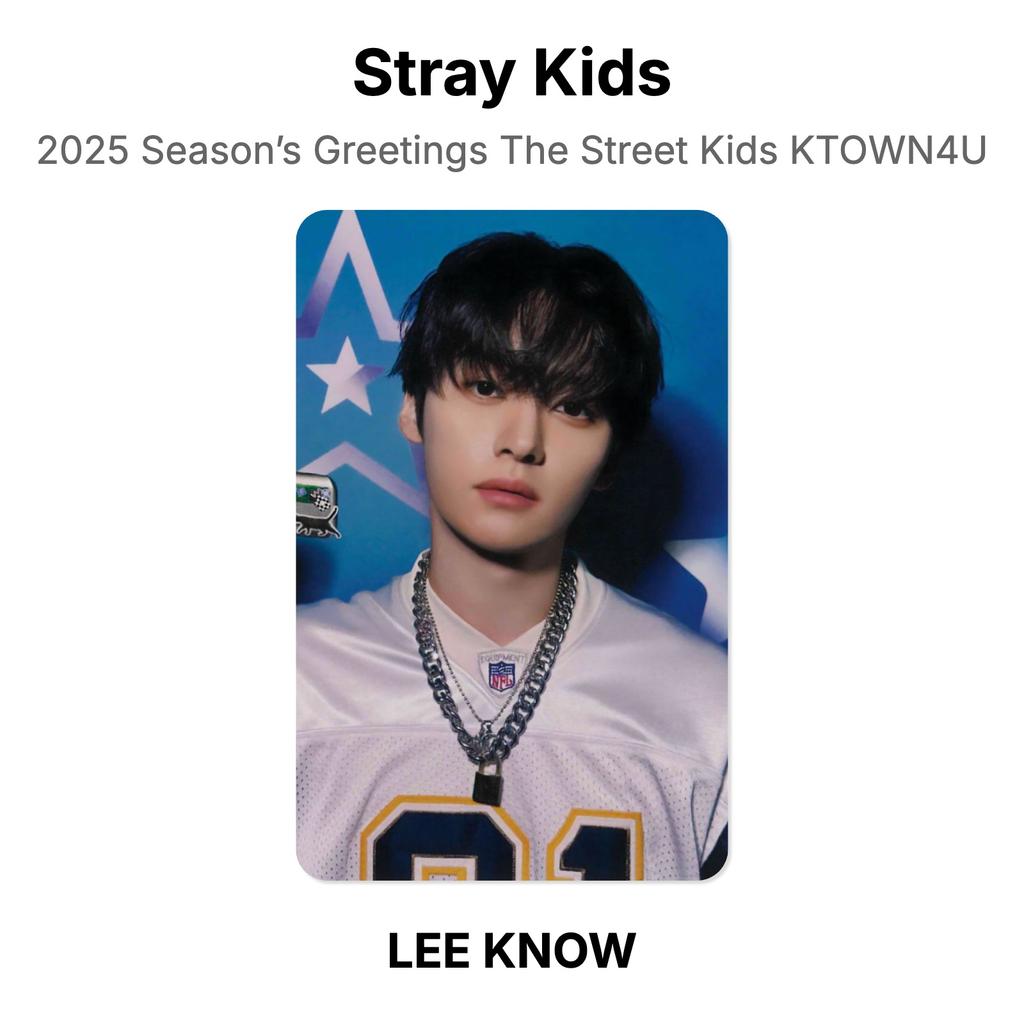 Stray Kids Поздравление с сезоном 2025 The Street Kids KTOWN4U Официальная фотокарточка