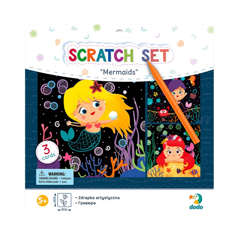 Zdrapka Artystyczna "Syrenki" Wydrapywanka Metoda Scratch Zestaw Dla Dzieci 300216