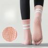 Female Spring and Summer Solid Color Professional Non Slip Pilates Fitness Temperament Yoga Tube Five Finger Socks