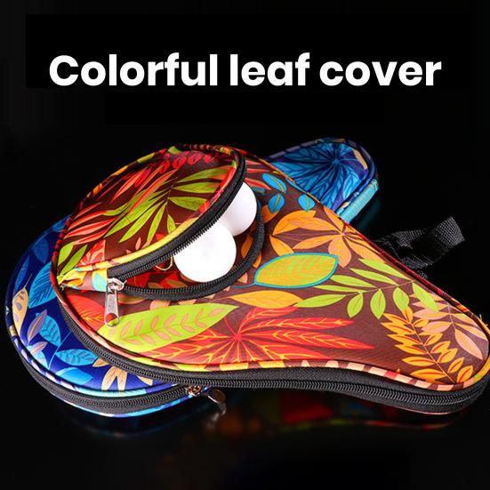 Сумка для настольной теннисной ракетки Изысканный узор Застежка-молния Защита от царапин Пыленепроницаемая с карманом Защитная сумка для пинг-понговой ракетки из ткани Оксфорд