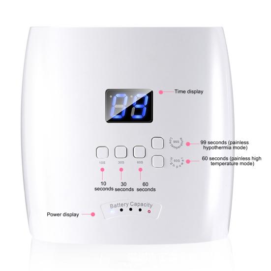 Световая беспроводная светодиодная УФ-лампа для ногтей с таймером для маникюра и фототерапии