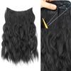 LISI HAIR Натуральные черные длинные волнистые наращивание волос Синтетическое волокно Женская мода Невидимые зажимы Женская повседневная одежда Шиньон