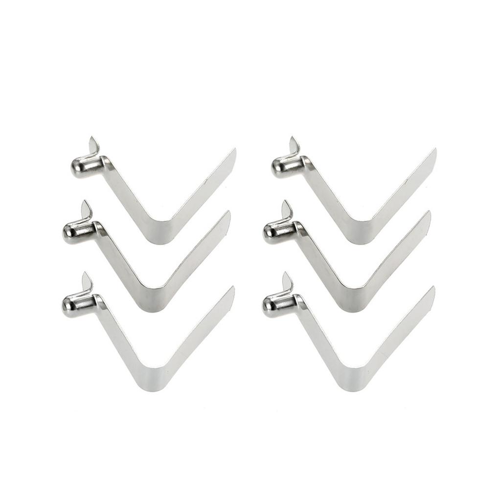 6pcs Kayak Paddle Spring Clips Tent Pole Clips Push Button Spring Snap Clip Locking Tube Pin