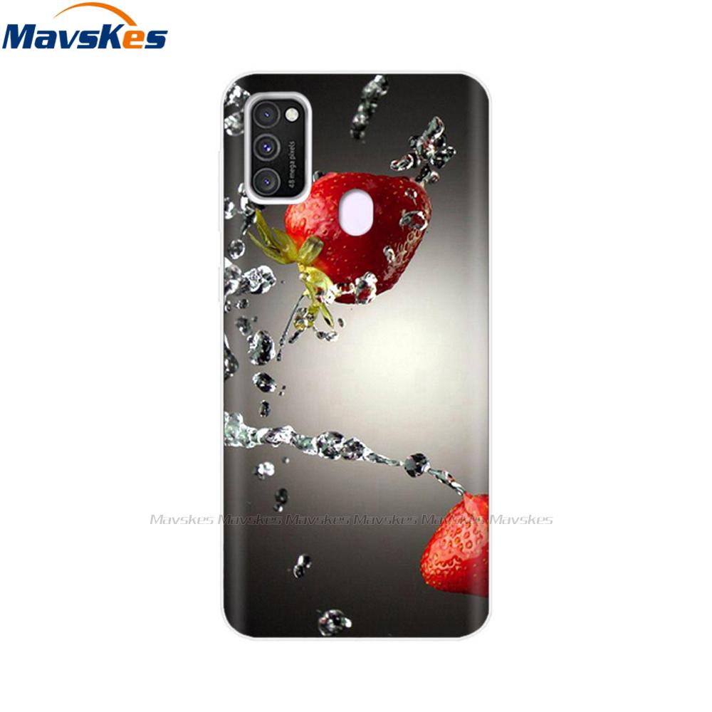 Чехол для Samsung Galaxy M21 Задняя крышка Мягкий силиконовый TPU Чехол для телефона Для Samsung Galaxy M20 M21 M30 M30s M31 Чехол Защитный бампер