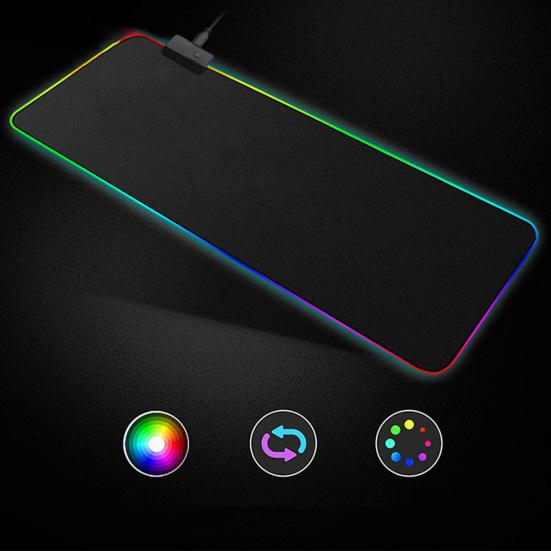 RGB светодиодный светящийся игровой коврик для мыши с подсветкой клавиатуры, нескользящий коврик, одеяло