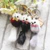 Charm Decor Fur Ball Pendant Car Keyring Backpack Keychain Key Chains Mink Fur Key Ring