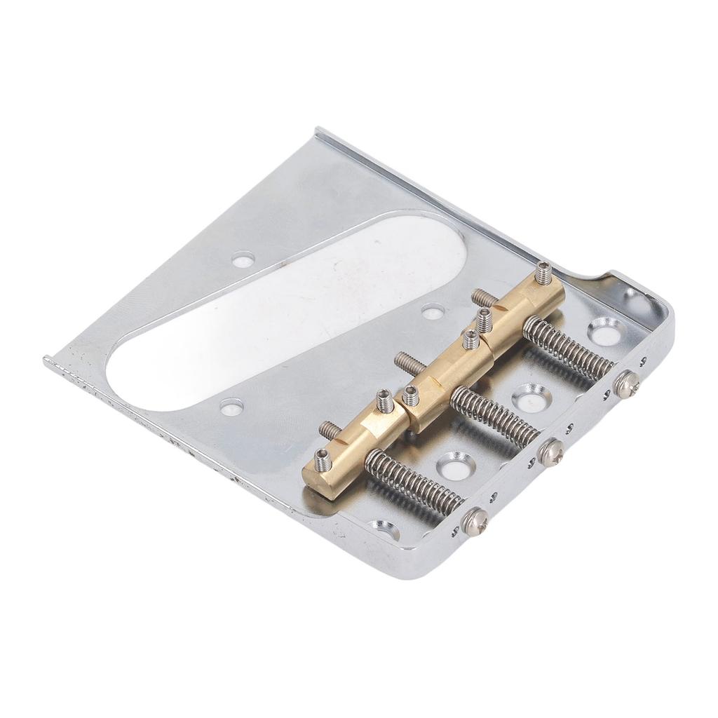 Guitar Bridge Tailpiece 3 Brass Saddles Bridge for Vintage  Telecaster Style Electric Guitar Par