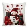 Cartoon Christmas Pillow Covers Flat Printing Xmas Pillow Cover  Home Holiday Decor