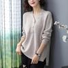 V-neck Sweater Women Autumn Winter Loose Outer Wear Warm Classic Inner Take Knit Sweater Tops